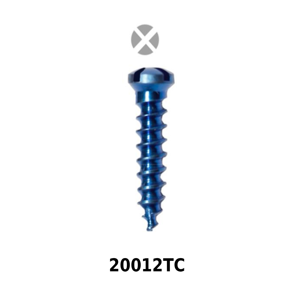 SK Surgicals Titanium Cross Head Screws - 2mm x 12mm (20012TC)