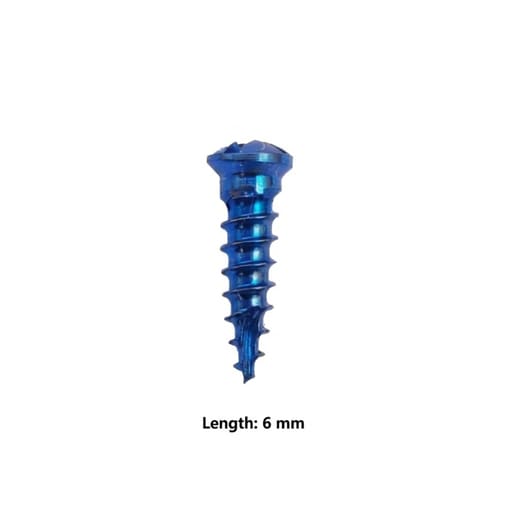 SK Surgicals Titanium Self Drilling Screws 2mm x 6mm (2006TSD) (Pack of 5 )
