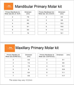 Pedo Crown Primary Molar Kits - 6