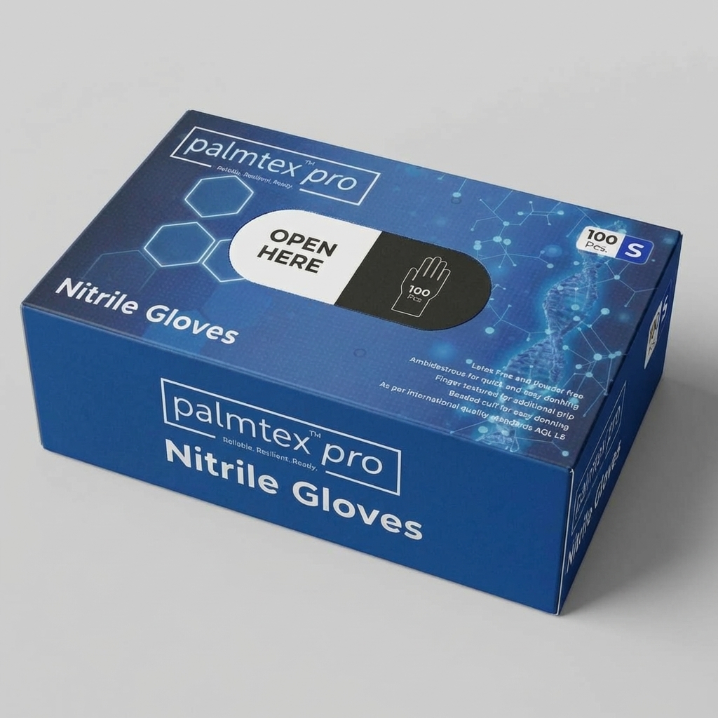 Palmtex Pro Nitrile Gloves Blue - Small (Pack of 100)