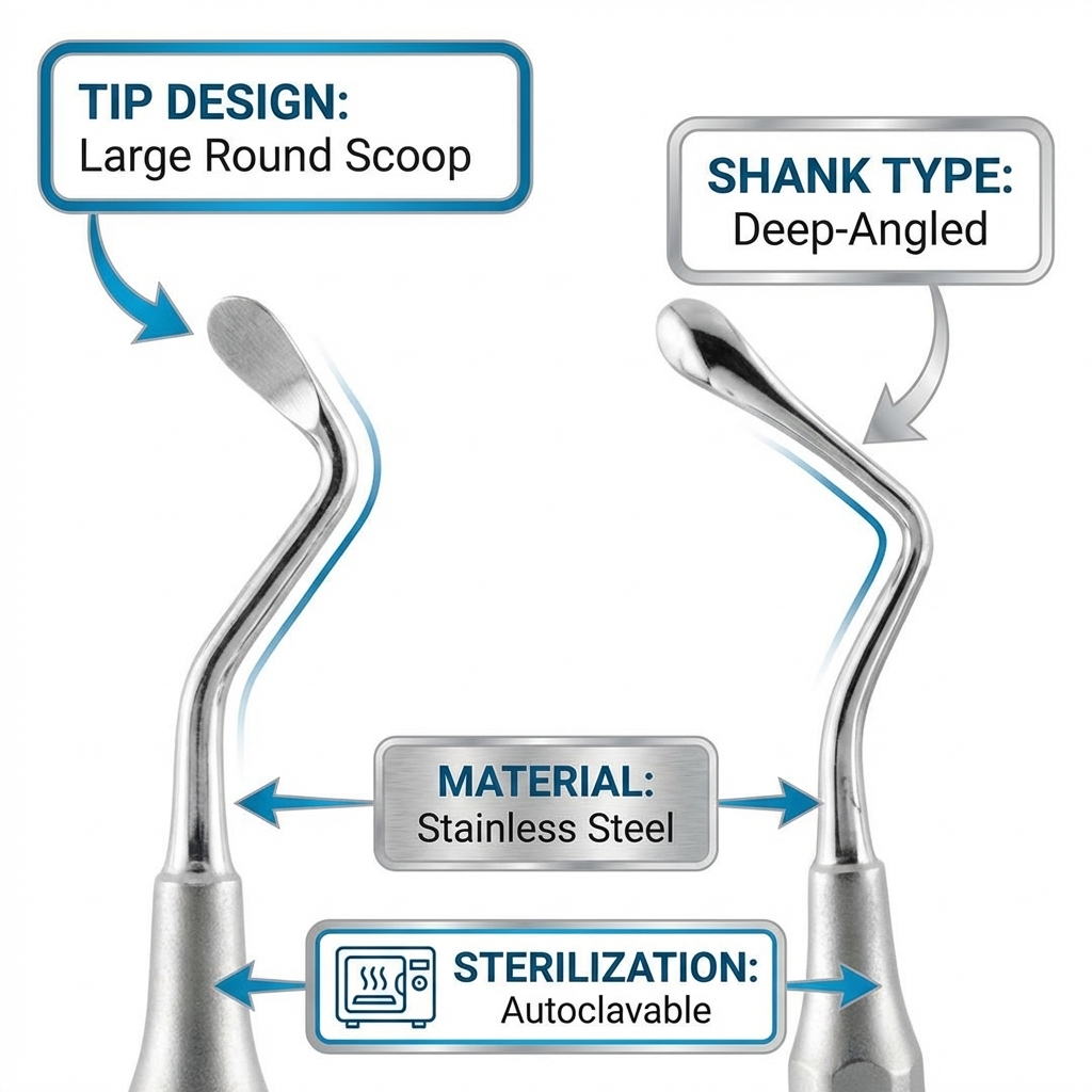 GDC Lucas Surgical Curette # 6 (CL87 # 6)