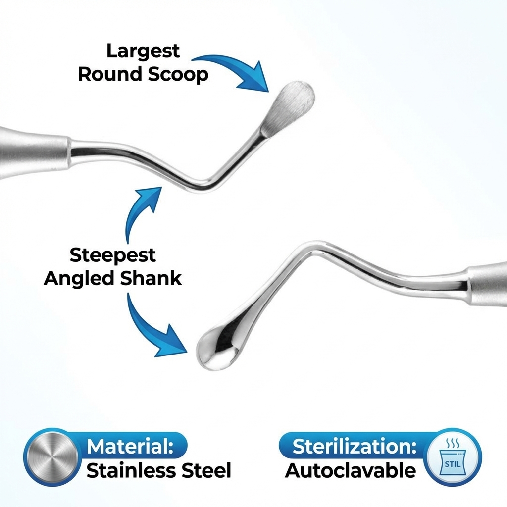 GDC Lucas Surgical Curette # 6 (CL88 # 6)