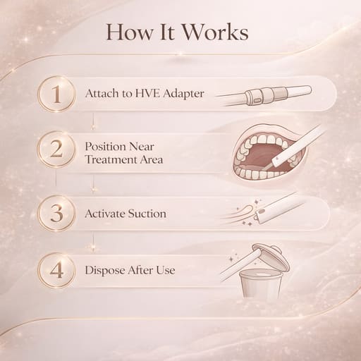 Oro Vented Oral Evacuation Tips - 6 inches (Pack of 100)