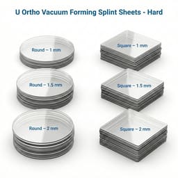 U Ortho Vacuum Forming Splint Sheets - Hard - 3