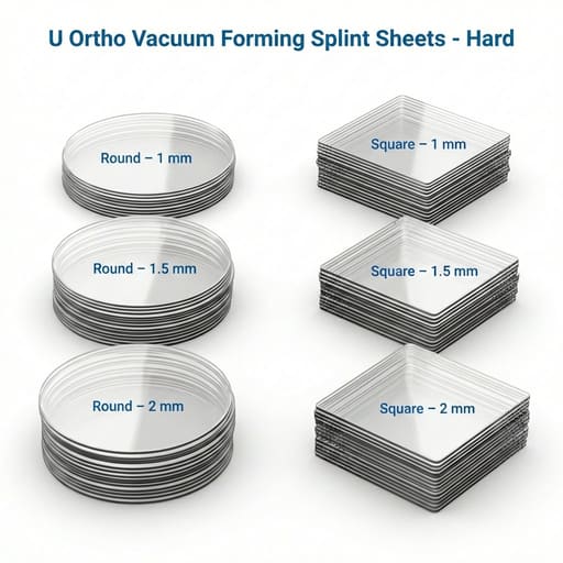 U Ortho Vacuum Forming Splint Sheets - Hard