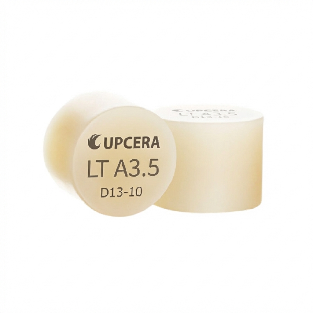 Upcera UP Press Lithium Disilicate Glass Ceramic Ingots - A3.5 Shade LT D13-10mm