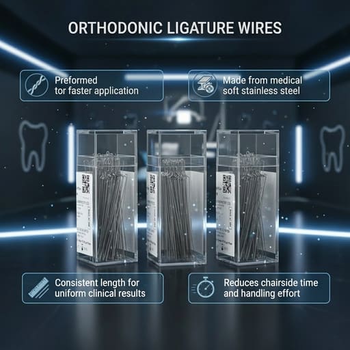 UU Ortho Preformed Ligature Wire Short 5.5cm (Pack of 100)