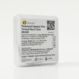 UU Ortho Preformed Ligature Wire Twisted Short 2.5cm - ∅0.008" (Pack of 100)
