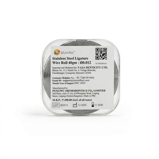 UU Ortho Stainless Steel Ligature Wire Roll 40gm - ∅0.012"