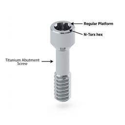 Mediden Nobel Active RP Compatible Titanium Abutment Screw (S-47) - 3