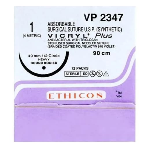 Ethicon Vicryl #1 Absorbable Violet Braided Suture