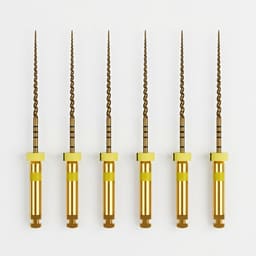 Waldent Wal-flex Gold Rotary Files 25mm - W3 (20/4%) (Pack Of 6)