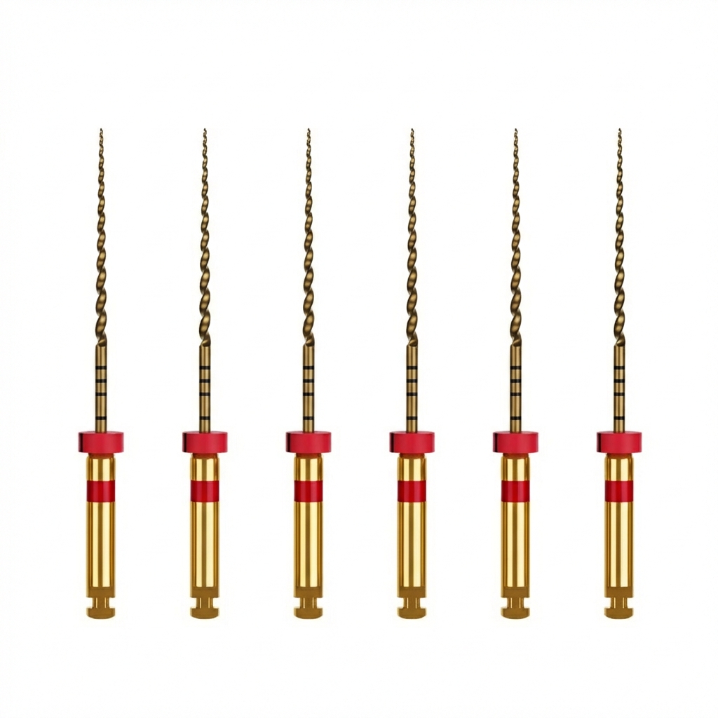 Waldent Wal-flex Gold Rotary Files 25mm - W5 (25/4%) (Pack Of 6)