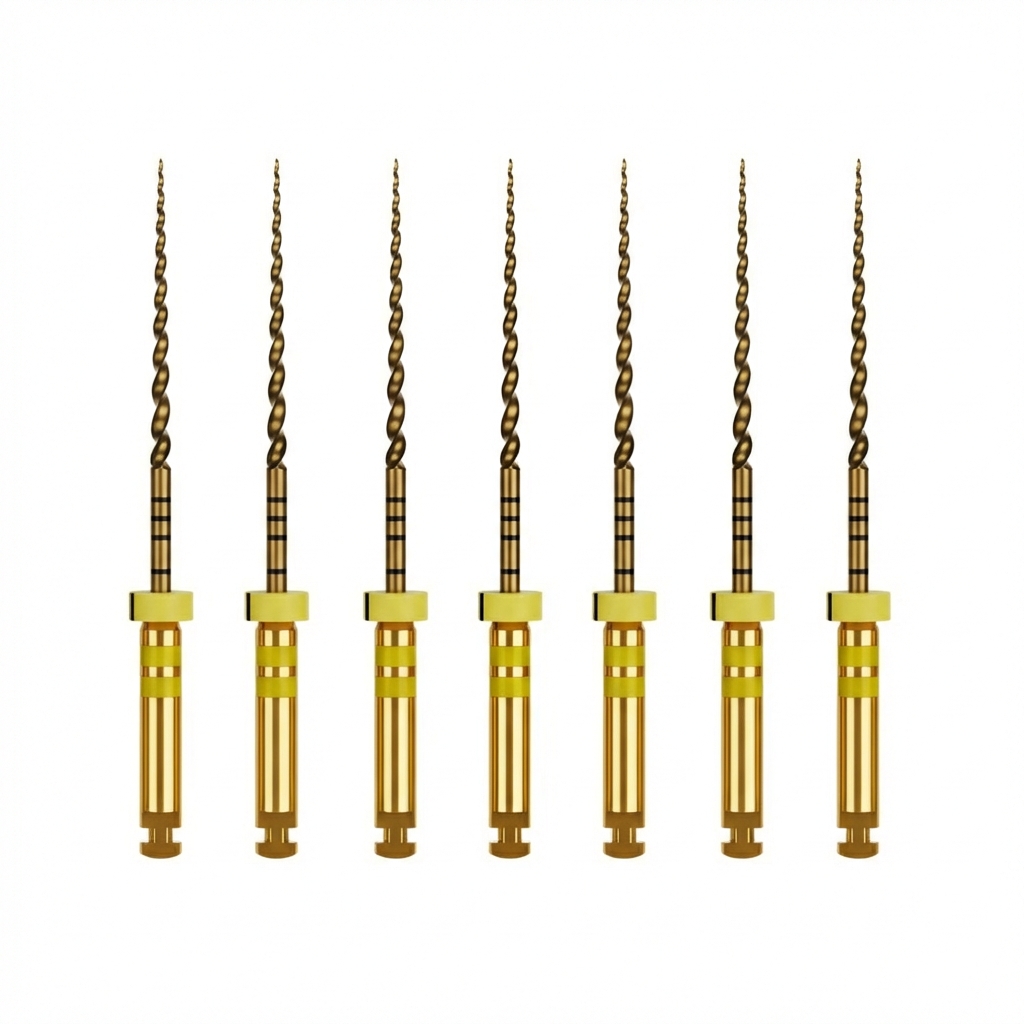 Waldent Wal-flex Gold Rotary Files 25mm - W4 (20/6%) (Pack Of 6)