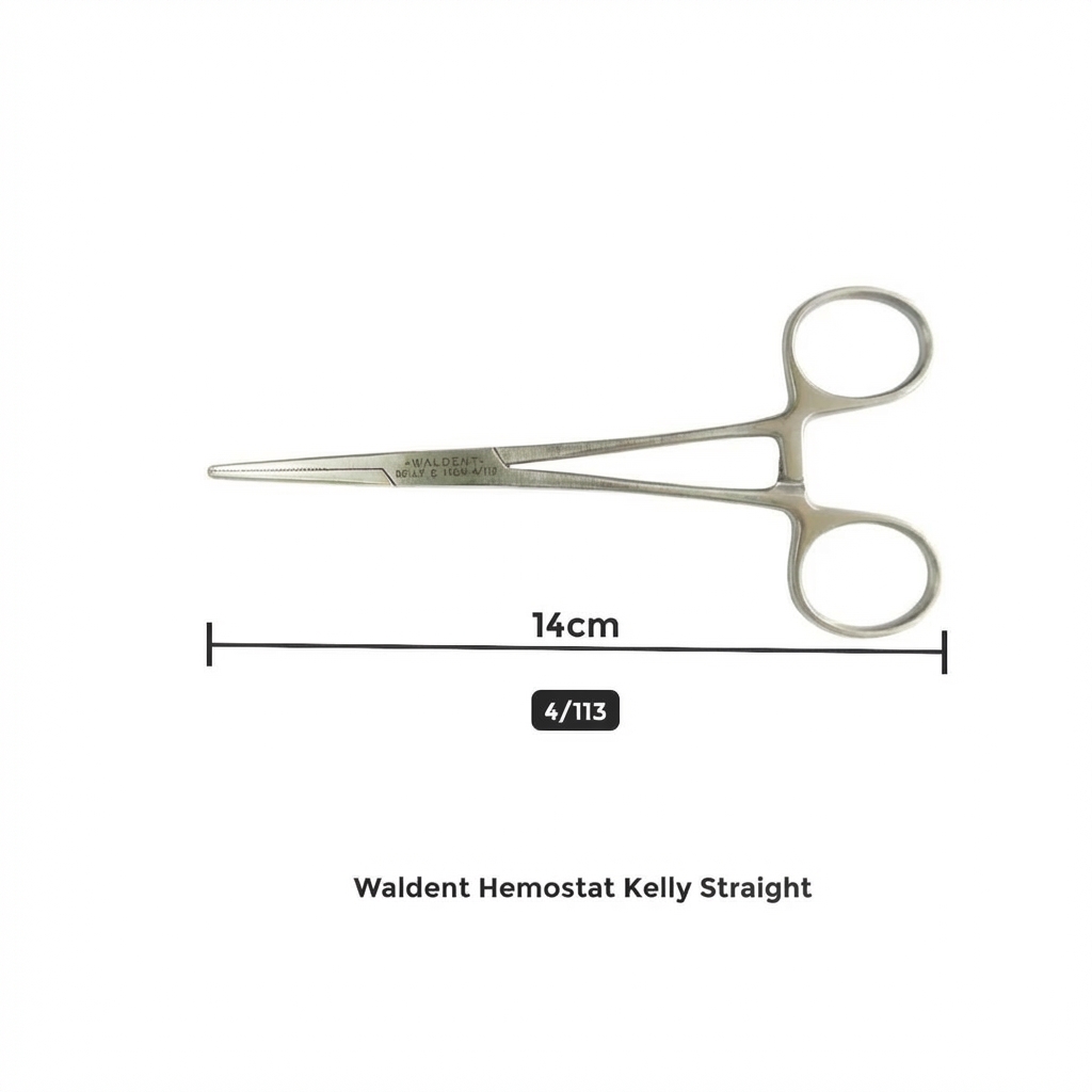 Waldent Hemostat Kelly Straight 14 cm (4/113)