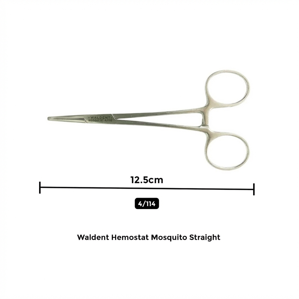Waldent Hemostat Mosquito Straight 12.5 cm (4/114)