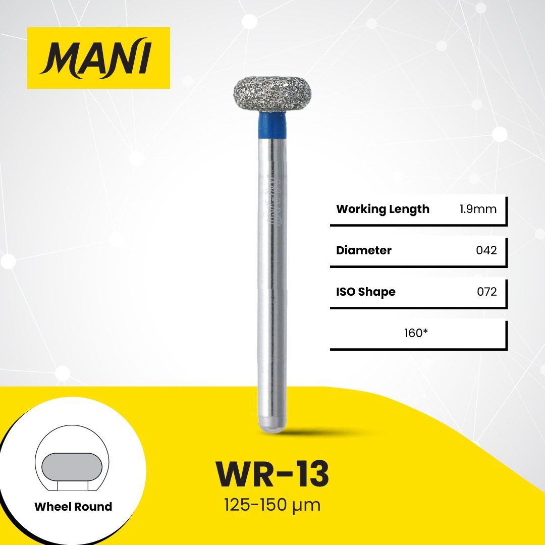 Mani Diamond Airotor Burs - Wheel Round Edge / Wr Series