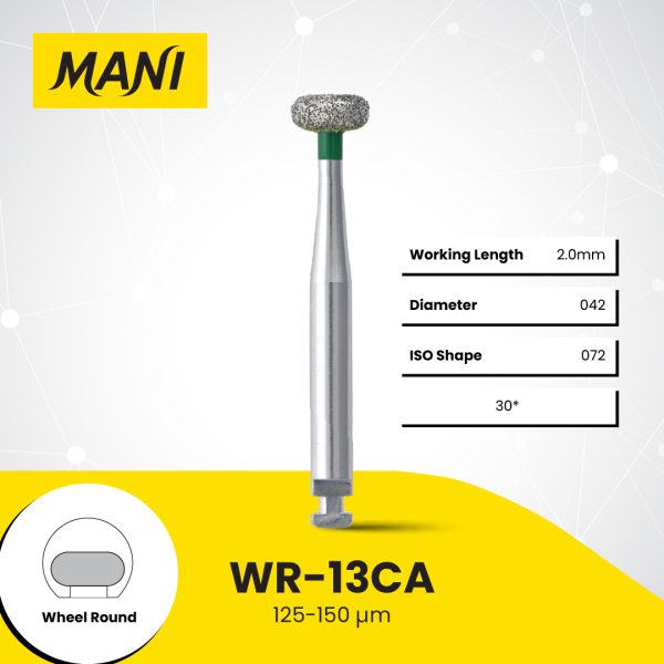 Mani Diamond Airotor Burs - Wheel Round Edge / Wr Series