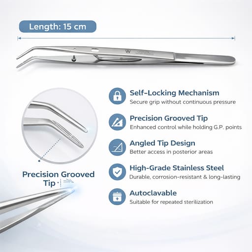 Waldent G.P. Holding Tweezers With Groove (23/111)