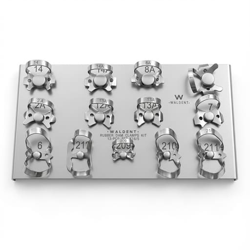 Waldent Rubber Dam Clamps Kit - Set of 13 (K16/5)