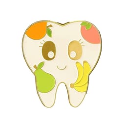 iDENTical Tooth Shape Brooch With Fruit Design - Pack Of 1 (ZYR-7364) - 1