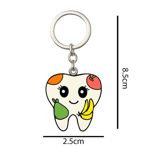 iDENTical Tooth Shape Keychain With Fruit Design ZYR-3006-1  