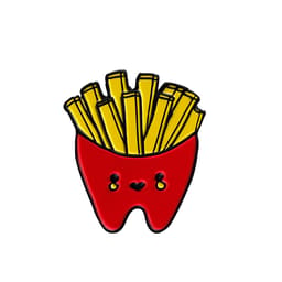 iDENTical Tooth With Fries Shape Brooch - Pack of 1 (ZYR-7373) - 1