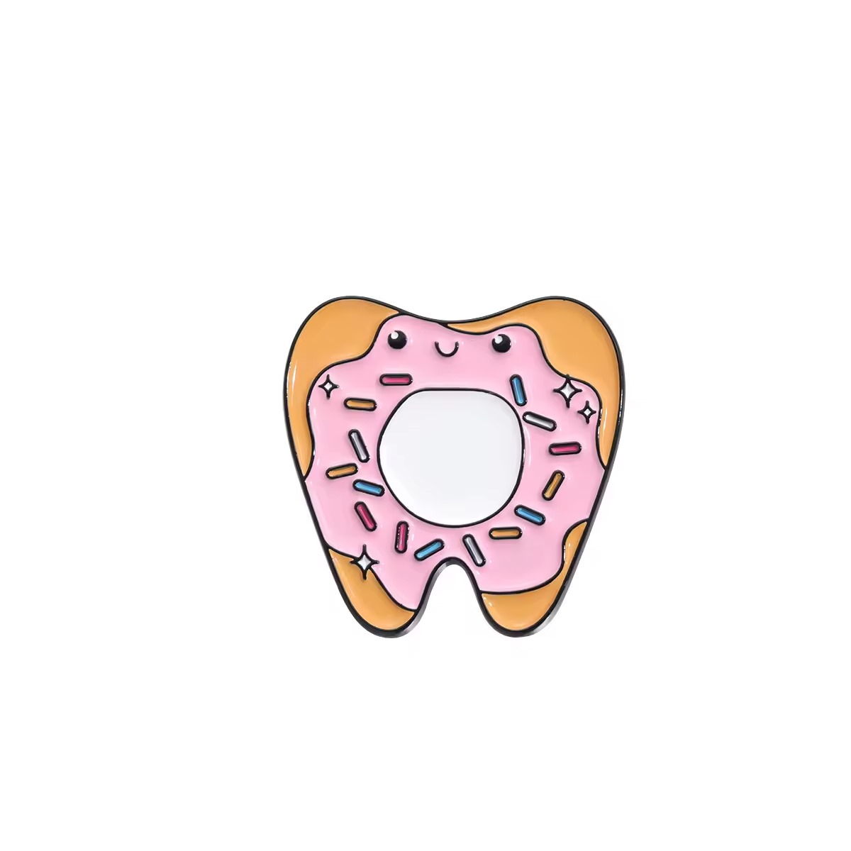 iDentical Donut Tooth Shape Brooch - Pack of 1 (ZYR-7370)