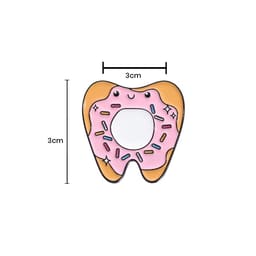 iDENTical Donut Tooth Shape Brooch - Pack of 1 (ZYR-7370) - 2