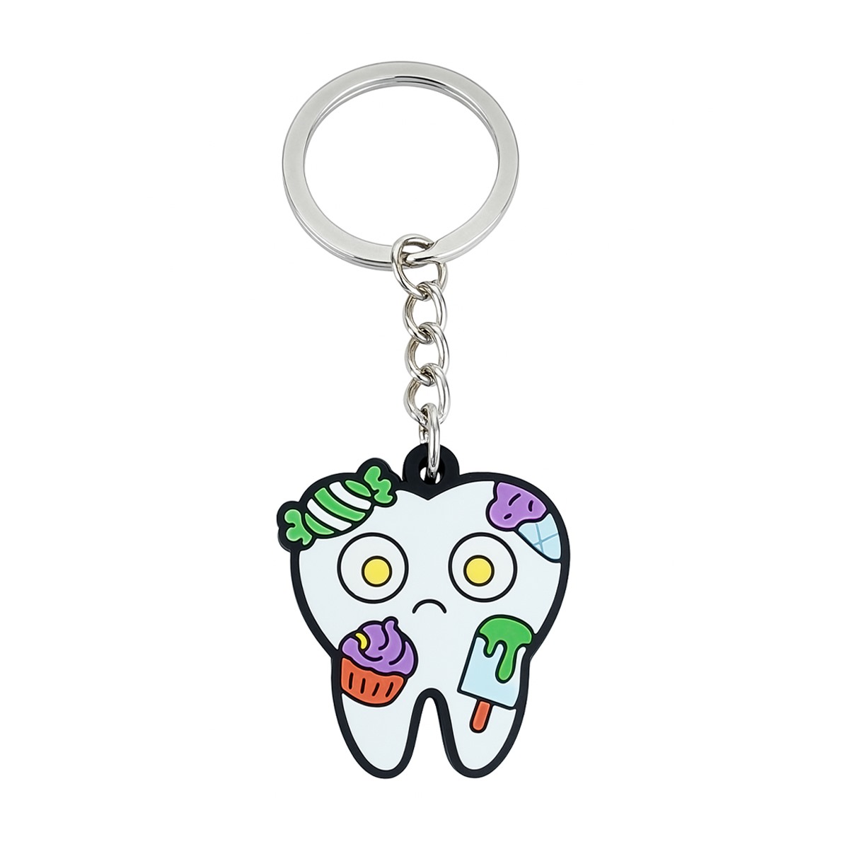 iDENTical Tooth Shape Keychain With Candy Design ZYR-3006-1