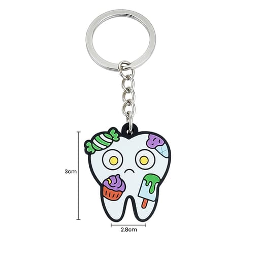 iDENTical Tooth Shape Keychain With Candy Design ZYR-3006-1