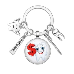iDENTical Tooth Charm Keychain - White ZYR-4071 - 1
