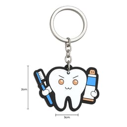 iDENTical Tooth Shape Keychain With Toothpaste & Toothbrush - 3