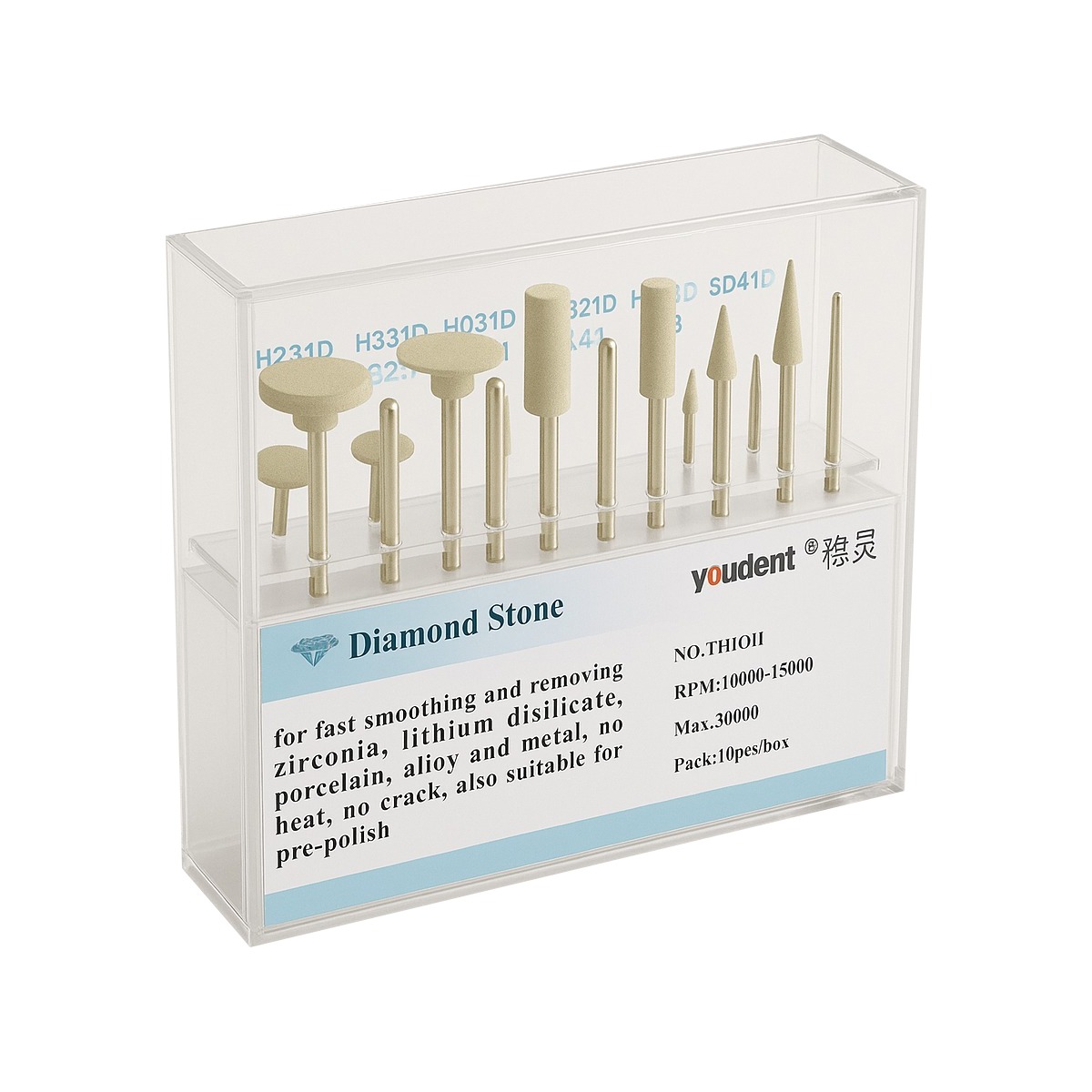 Youdent Diamond Stones For Zirconia, Ceramic, Porcelain & Metal HP