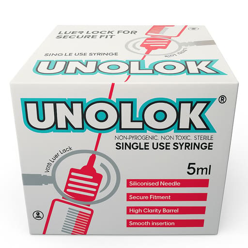 HMD Unolok Syringe Without Needle - 5ml