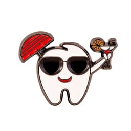 iDENTical Tooth With Umbrella & Sunglasses Shape Brooch - Pack Of 1 (ZYR-4066) - 1