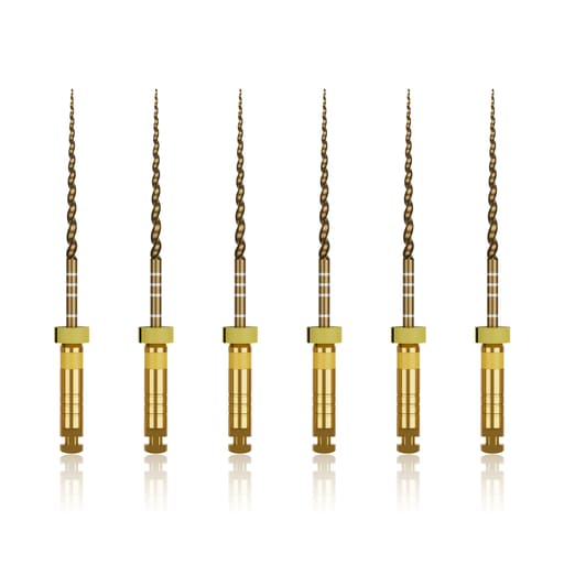 Waldent Wal-flex Gold Rotary Files 25mm