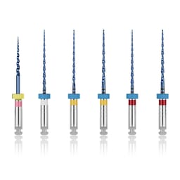Waldent S-Blue Rotary Files All-In-One Assorted 21mm Pack OF 6