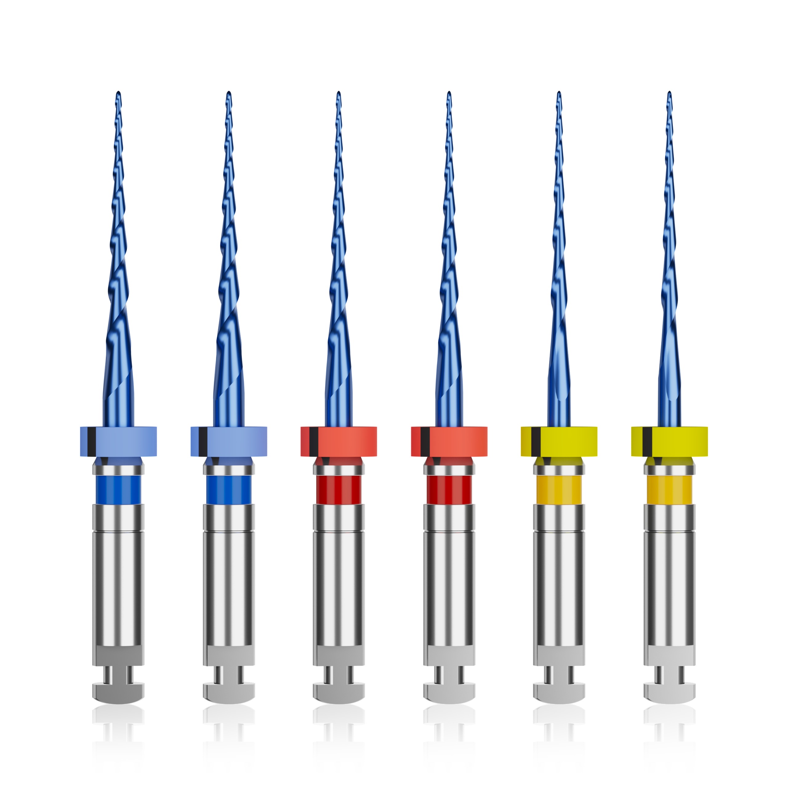 Waldent Paedoflex Blue Rotary Files For Kids #15mm Assorted (Pack of 6)