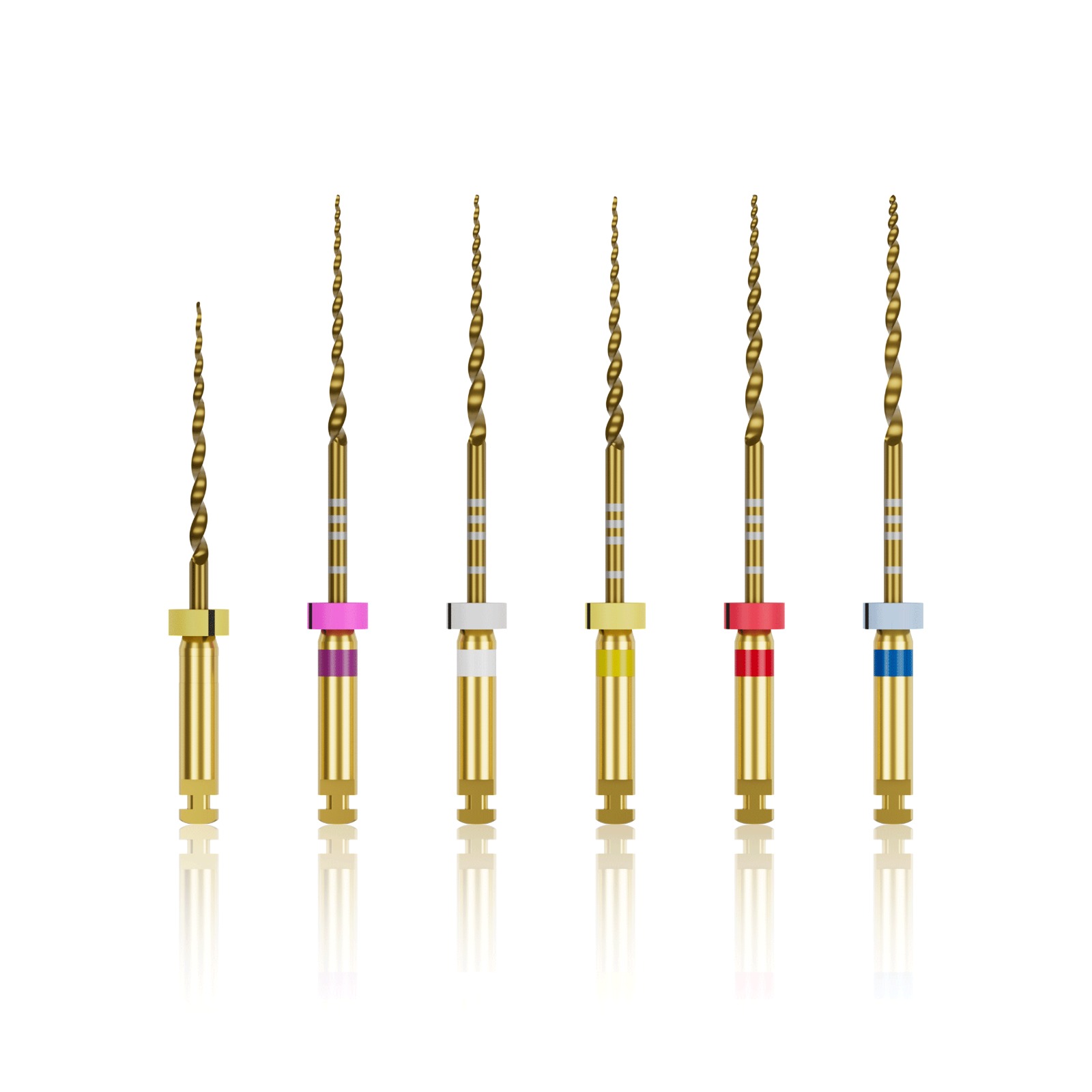 Waldent Premium Taper Gold Rotary Files - 25mm