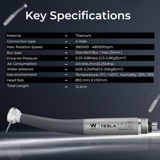 Waldent Tesla Airotor Standard Head - 4 Hole Connection (W-166)
