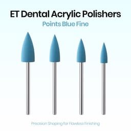 ET Dental Acrylic Polishers Points Blue Fine (Pack of 1) - 6