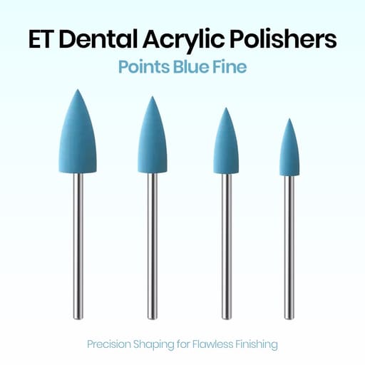 ET Dental Acrylic Polishers Points Blue Fine (Pack of 1)