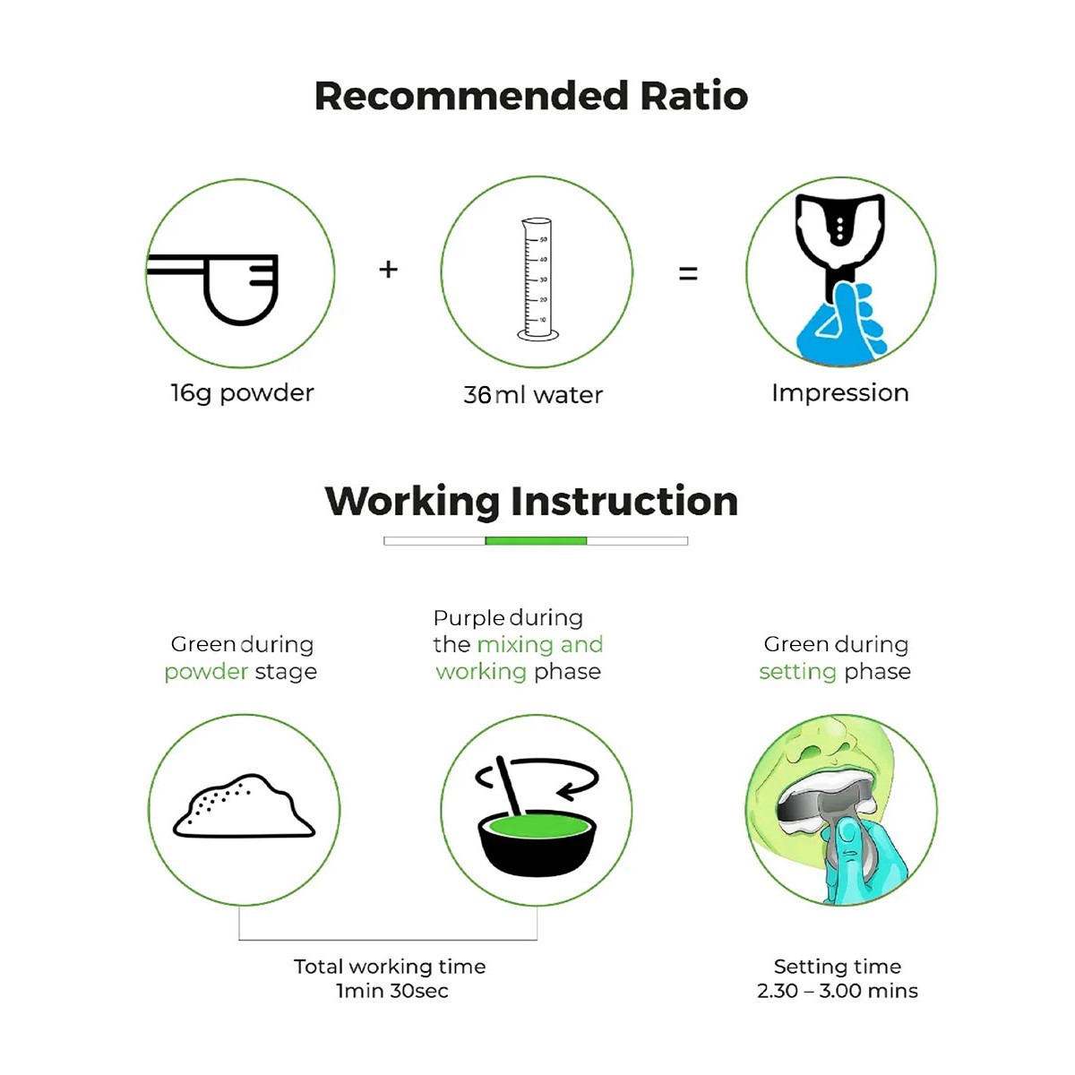 Waldent FlexiPrint Chromatic Dust Free Alginate Impression Material
