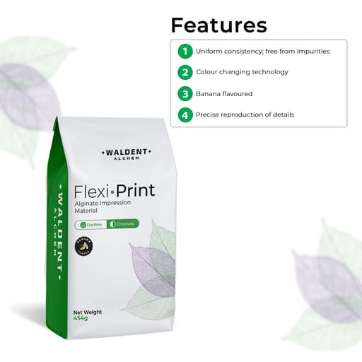 Waldent FlexiPrint Chromatic Dust Free Alginate Impression Material