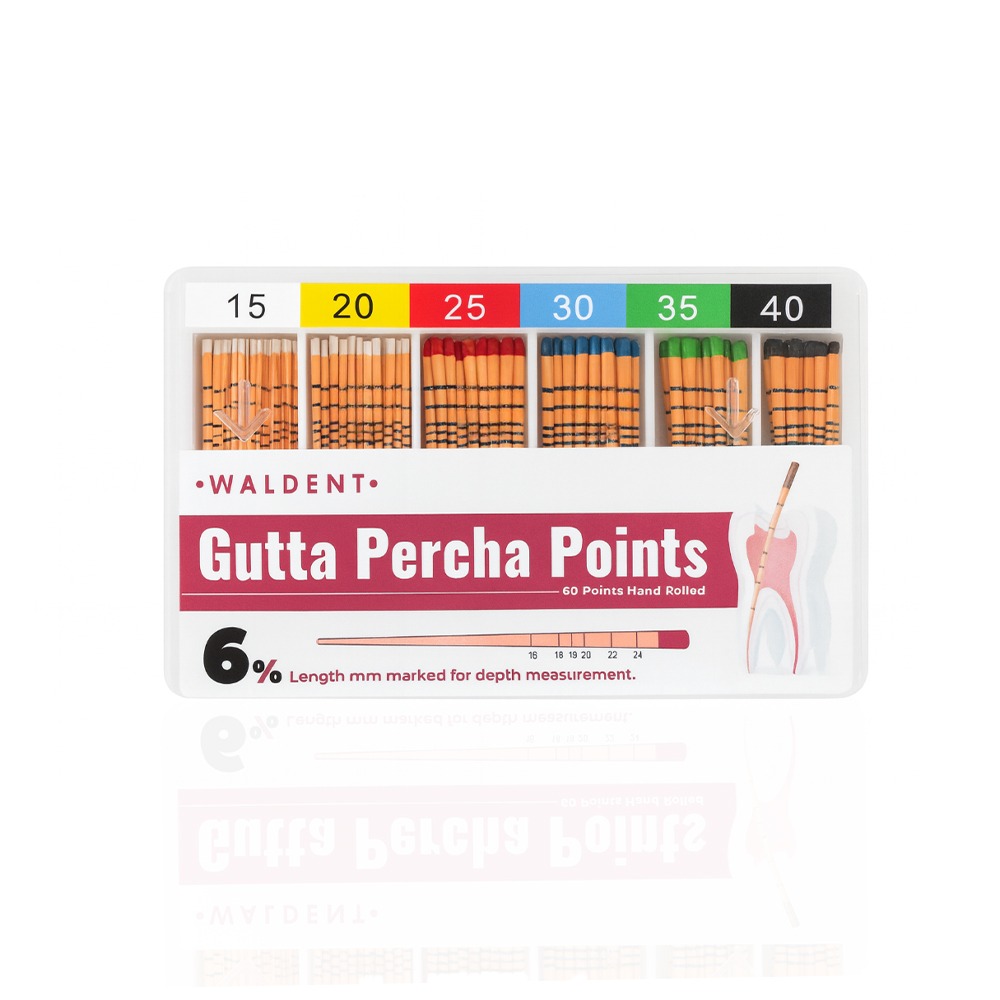 Waldent Gutta Percha Points 6% (Length Marked) #15-40