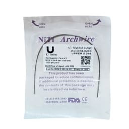 U Ortho Niti reverse curve arch wire-Ovoid Upper 0.016 (Pack of 2)