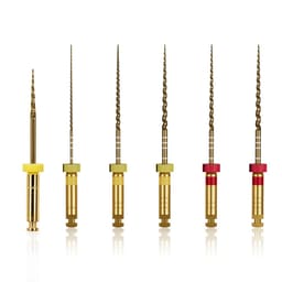 Waldent Wal-flex Gold Rotary Files 25mm Assorted- (W1-W6) (Pack Of 6) 