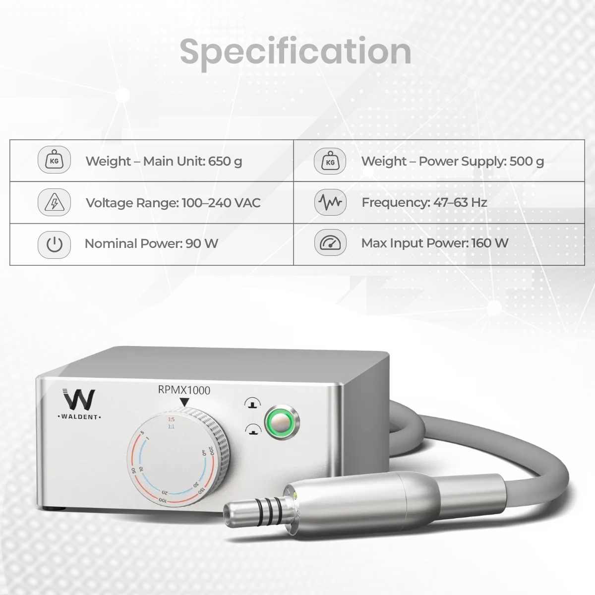 Waldent TurboDrive Elite Brushless LED Electric Motor