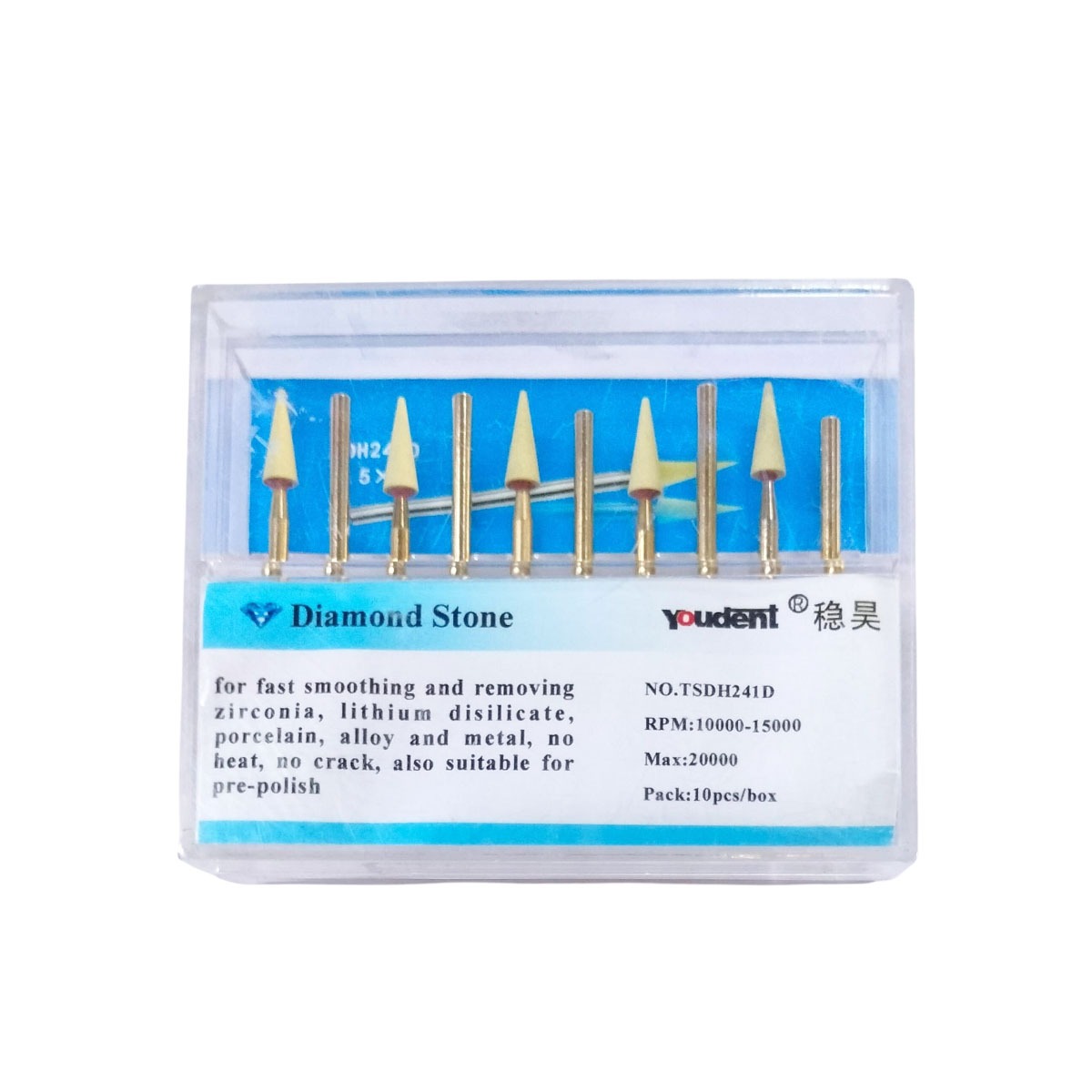 Youdent Diamond Stones For Zirconia, Ceramic, Porcelain & Metal HP (TSDH241D)